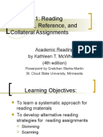 Chapter 11: Reading Research, Reference, and Collateral Assignments