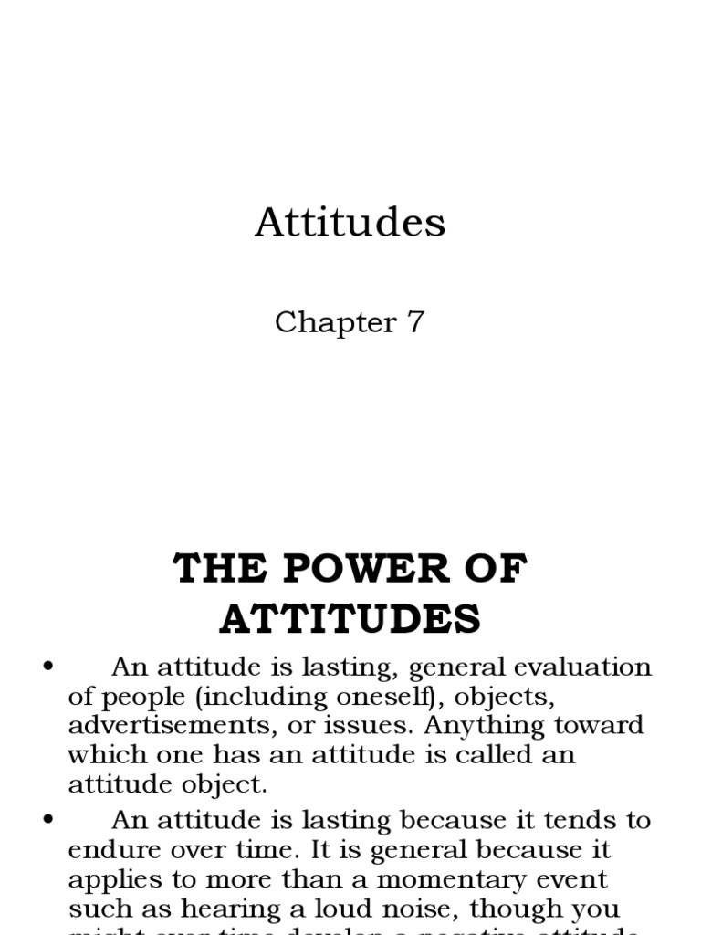 Attitudes | Download Free PDF | Attitude (Psychology) | Social Psychology