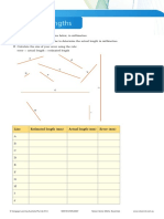 Estimating Lengths: Worksheet