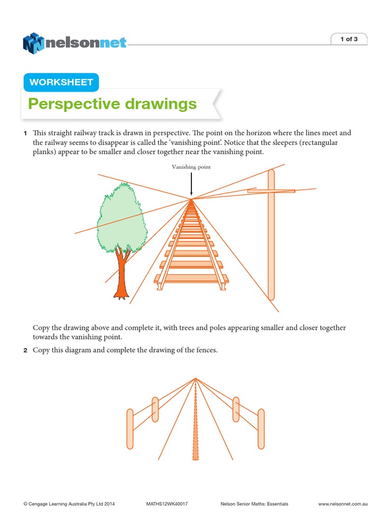 Perspective Drawings: Worksheet | PDF