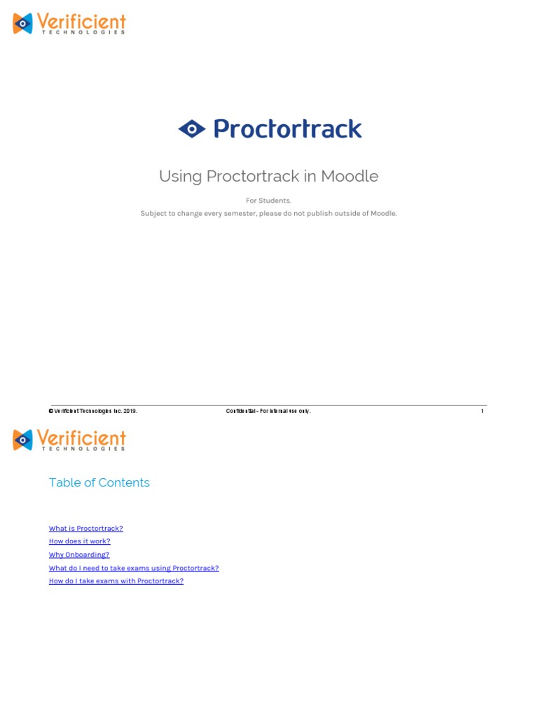 Proctortrack Student Manual - Moodle | PDF | Internet Privacy | Test ...
