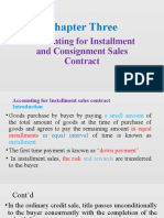 Chapter Three: Accounting For Installment and Consignment Sales Contract