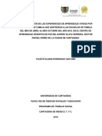 Sistematización de Las Experiencias de Aprendizaje Vividas Por Los Padres de Familia Que Asistier