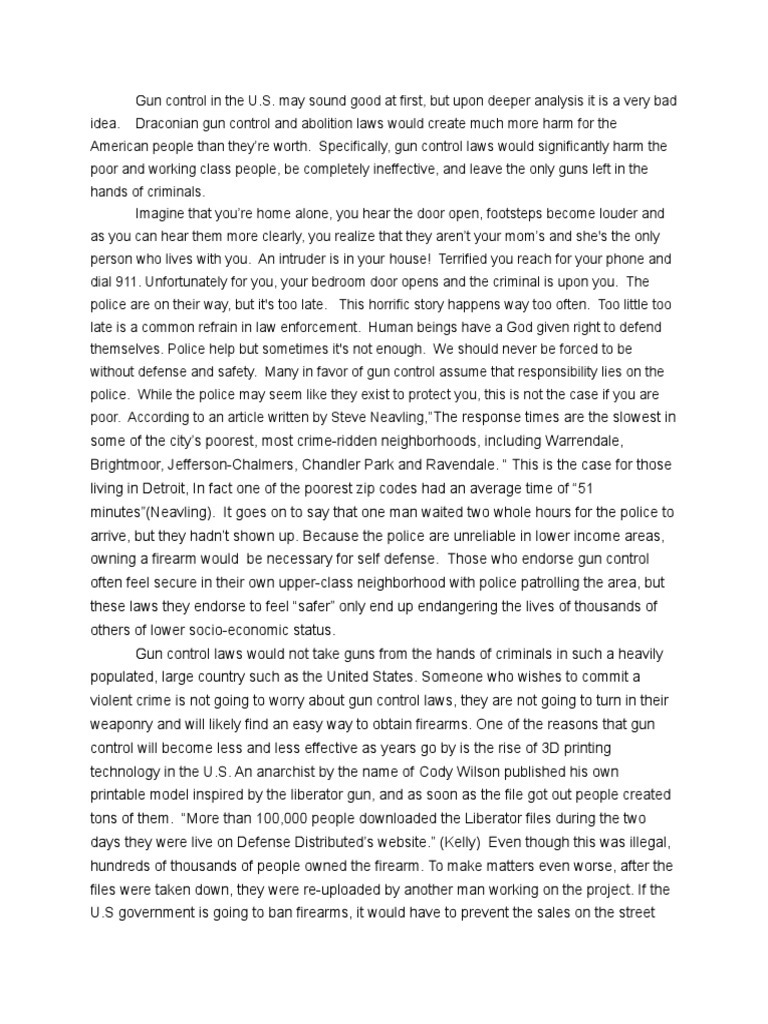 Gun Control in The U | PDF | Gun Control | Crime & Violence