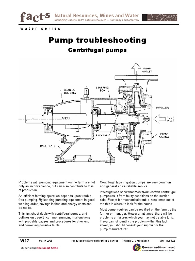 Pump Troubleshooting Centrifugal Pumps PDF Pump Leak