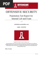 Offensive Security: Penetration Test Report For Internal Lab and Exam