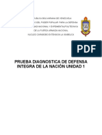 Prueba Diagnóstica de Defensa Integral de La Nación #1