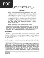 Integral Feminist Pedagogy Article For Integral Review