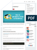 How To Add Jquery Script To Wordpress