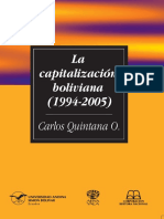 SM75 Quintana La Capitalización Boliviana 1994 2005