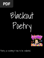 Blackout Poetry: Poetry So Exciting It Has To Be Redacted.. | PDF ...
