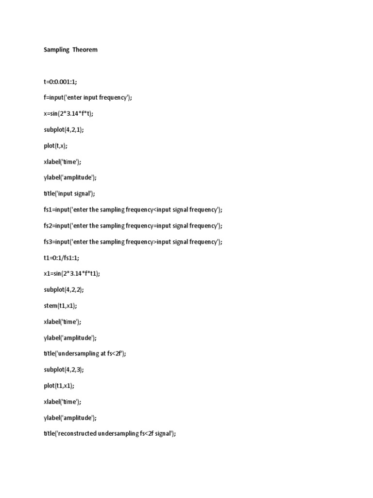 Sampling Theorem | PDF