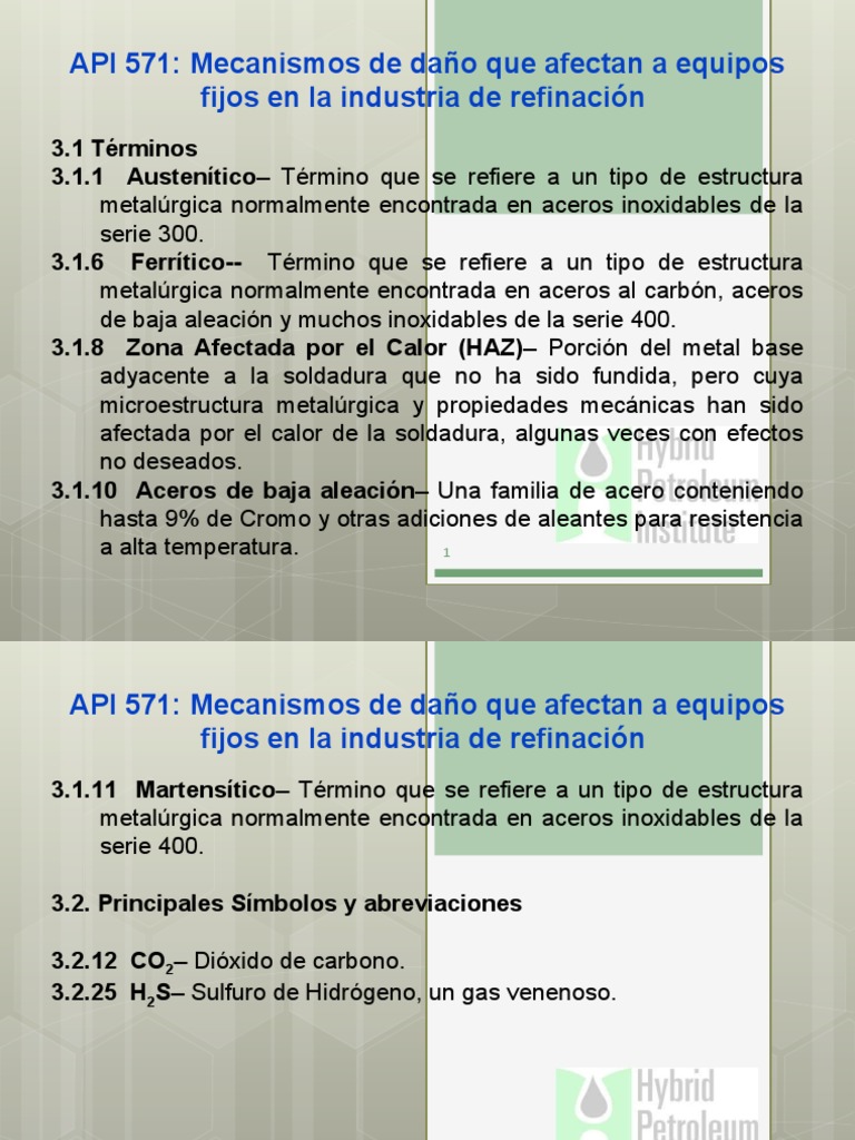 Curso API 571 (Español) | PDF | Corrosión | Fatiga (material)