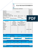 Formto de Plan de Mantenimiento