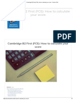 Cambridge B2 First (FCE) - How To Calculate Your Score - Teacher Phill