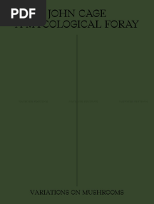 John CAGE A Mycological Foray Variations On Mushrooms Atelier Editions