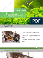 How To Host A Home Party: Tiens Group Marketing Management Center Education & Training Department