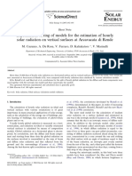 Experimental Testing of Models For The Estimation of Hourly Solar Radiation On Vertical Surfaces at Arcavacata Di Rende (Cucumo - 2007)