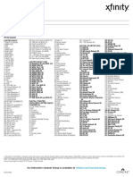 Channel Lineup: 1-800-XFINITY