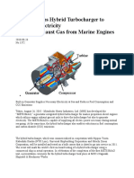 MHI Develops Hybrid Turbocharger To Generate Electricity