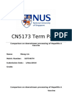 CN5173 Term Paper: Comparison On Downstream Processing of Hepatitis A Vaccine