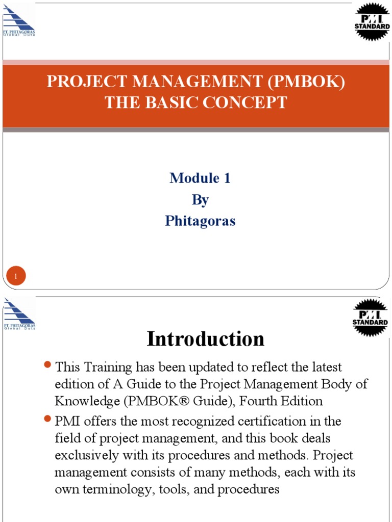 Module 1-Intro To Project Management Body of Knowledge (PMBOK) | PDF ...