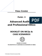 Advanced Auditing and Professional Ethics: Inal Ourse