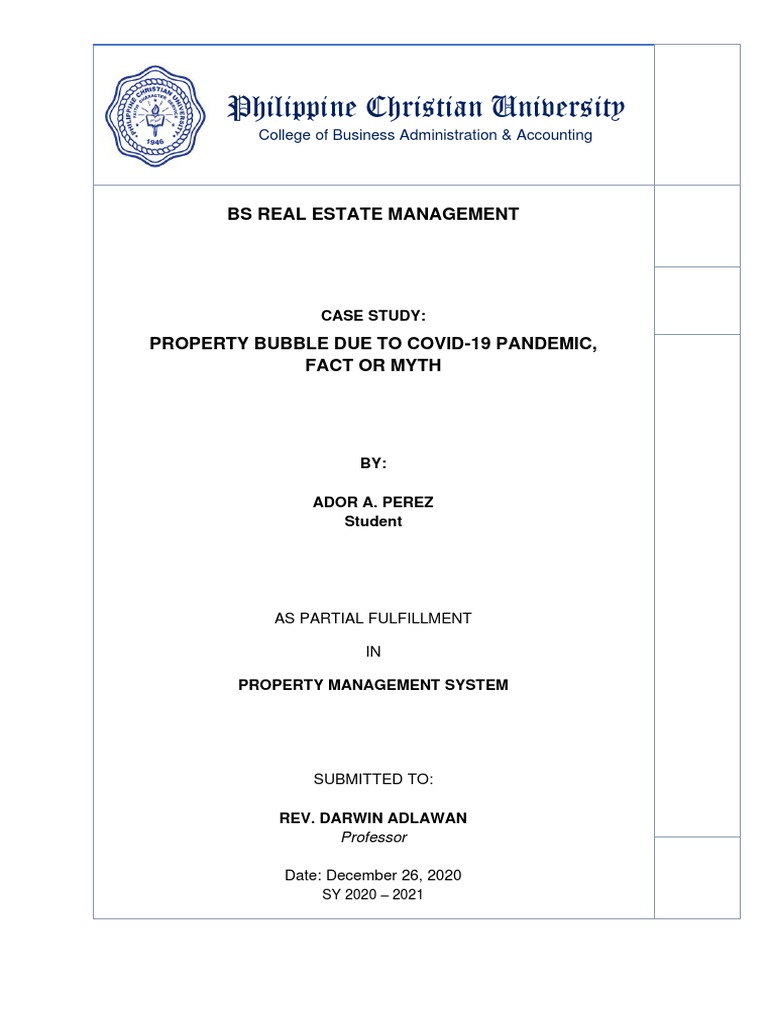 Philippine Christian University Bs Real Estate Management Download
