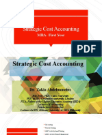 Strategic Cost Accounting: MBA-First Year