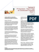 Tipsheet 8 PI Insurance - Tips & Traps For Construction Contracts (Part 1)