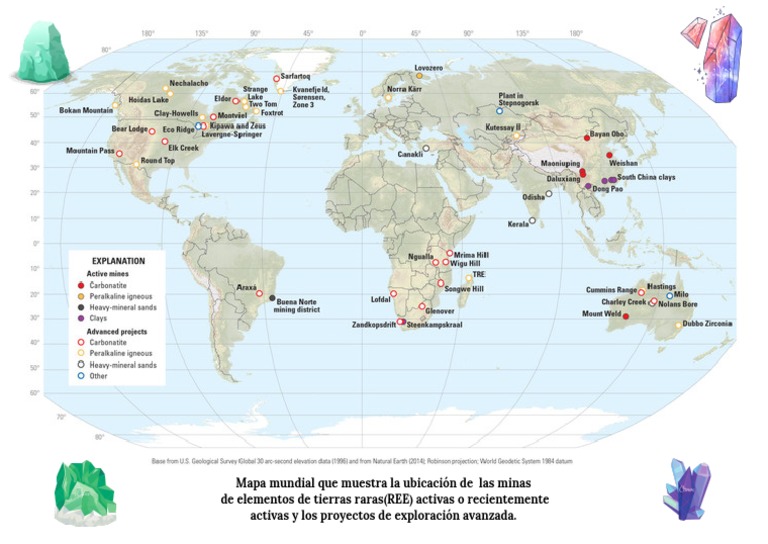 Mapa de Ocurrencias de Tierras Raras | PDF