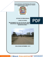 Mejoramiento de Las Calles Del Centro Poblado La Encantada, Distrito de Chulucanas, Provincia Morropon-Piura