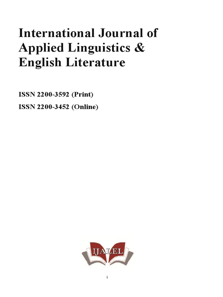 International Journal of Applied Linguistics & English Literature | PDF ...