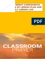 The Different Components and Parts of Daily Lesson Plan and Daily Lesson Log Group 1