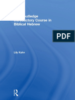 The Routledge Introductory Course in Biblical Hebrew - Lily Kahn - London - Routledge (2014)