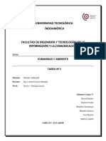 Tarea2 Grupo V La Humanidad y Ambiente