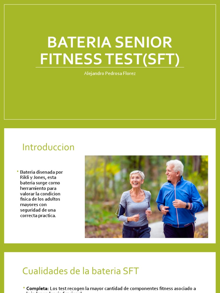 Bateria Senior Fitness Test (SFT) PDF Aptitud física Bienestar