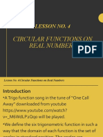 Final Lesson No. 4 (Circular Functions On Real Numbers)