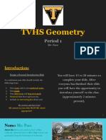 1st Period Tvhs Geometry Introductions