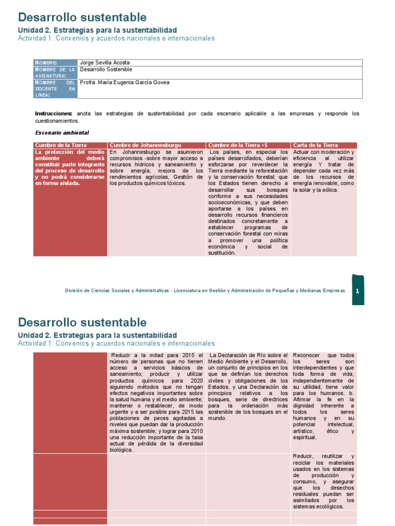 Estrategias de Sustentabilidad Global | PDF | Desarrollo sostenible ...