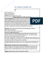 Ece260 wk9 Children Literature Evaluation Form