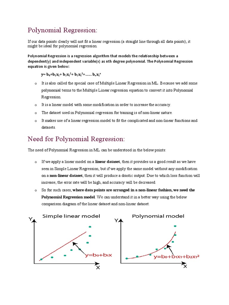 Polynomial Regression | PDF | Regression Analysis | Nonlinear System