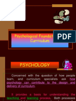 140961025 Psychological Foundations of Curriculum Dr D