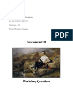 Simon H. Isaacs - ENG3BAR - Romanticism - Assessment III - Workshop Questions