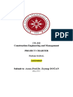 Construction Engineering and Management Project Charter: Furkan SARAL