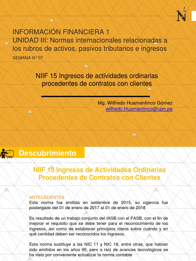 Sem 7 - Niif 15 | PDF | normas internacionales de INFORMACION ...