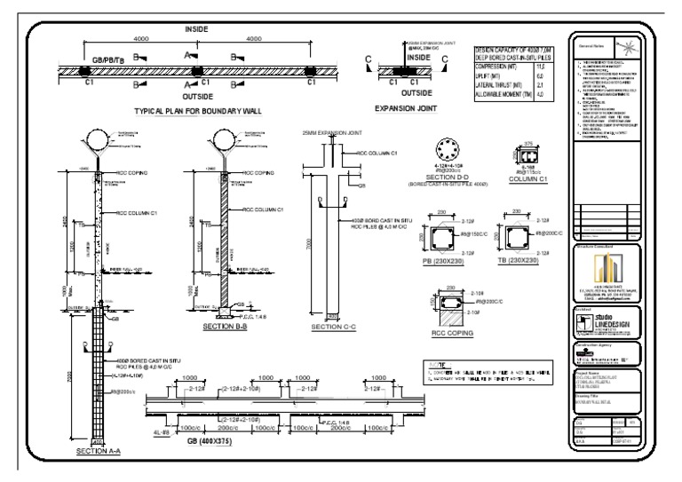 CCBP - ST-01 - Boundary Wall Details - 15.05.2021 | PDF | Nature