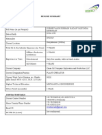 ADNOC OFFSHORE - Resume Summary Form - CONTRACT HIRE