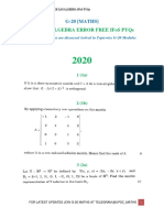 G20 MATHS LinAl - IFoS - ERRORFREE - PYQ - Topicwise