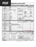 Personal Data Sheet: CS Form No. 212